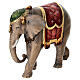 Elephant with baggage, Mahlknecht Nativity Scene of 12 cm, Val Gardena painted wood s2