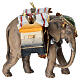 Elefante com bagagens para presépio Mahlknecht de 12 cm madeira pintada Val Gardena s1