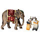 Elefante com bagagens para presépio Mahlknecht de 12 cm madeira pintada Val Gardena s4