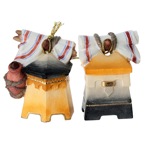 Elephant carrying load 12 cm Mahlknecht nativity painted wood 6