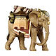 Elephant carrying load 12 cm Mahlknecht nativity painted wood s1