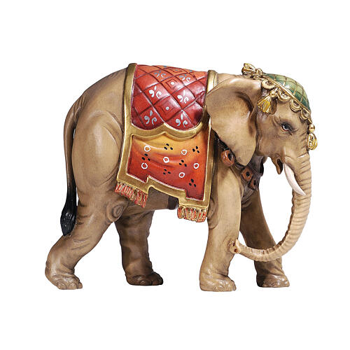 Elefante legno dipinto presepe Mahlknecht 12 cm Val Gardena 1