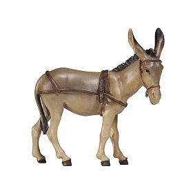 Donkey for cart 9.5 cm Mahlknecht nativity painted Val Gardena wood