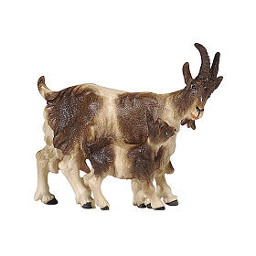 Goat with kid 9.5 cm, Mahlknecht nativity in painted Val Gardena wood