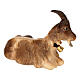 Capra sdraiata 12 cm legno dipinto presepe Mahlknecht Val Gardena s2