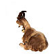 Capra sdraiata 12 cm legno dipinto presepe Mahlknecht Val Gardena s3