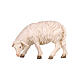 Sheep grazing, head to the left, for Mahlknecht Nativity Scene of 9.5 cm, painted wood, Val Gardena s1