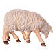 Mouton qui broute avec agneau crèche Mahlknecht Val Gardena bois peint 9,5 cm s3