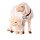 Gruppo pecore 9,5 cm presepe Mahlknecht legno dipinto Val Gardena s2