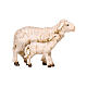 Standing sheep with lamb 9.5 cm Mahlknecht nativity painted Val Gardena wood s1