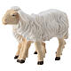 Pecora con agnello in piedi presepe legno dipinto 12 cm Mahlknecht Val Gardena s3