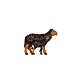 Pecora nera con agnello in piedi legno dipinto 12 cm presepe Mahlknecht Val Gardena s1