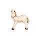 Standing lamb, painted wood statue of 12 cm Mahlknecht Nativity Scene, Val Gardena s1