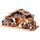 Illuminated Alpin cabin for 9.5 cm Mahlknecht Nativity Scene, Val Gardena painted wood, set of 30 s4