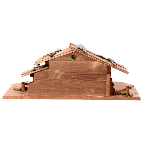 Capanna Notte Sacra set 15 pezzi legno dipinto 9,5 cm Mahlknecht presepe Val Gardena 7