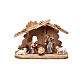 Cabaña Tirolo para Sagrada Familia set 7 piezas 12 cm madera pintada Mahlknecht Val Gardena s1