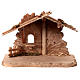 Capanna Tirolo per Sacra Famiglia set 7 pezzi 12 cm legno dipinto Mahlknecht Val Gardena s3