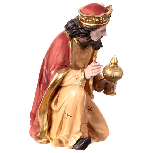 STOCK Figurine of Wise Man on his knees for resin Nativity Scene of 50 cm 4