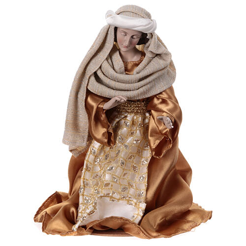 STOCK Statua Maria presepe 40 cm stile veneziano resina stoffa 1