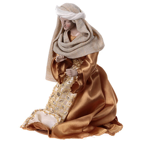 STOCK Statua Maria presepe 40 cm stile veneziano resina stoffa 2