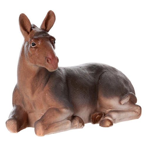 STOCK Asino sdraiato in resina presepe da 30 cm 6