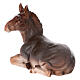 STOCK Asino sdraiato in resina presepe da 30 cm s2