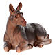 STOCK Asino sdraiato in resina presepe da 30 cm s3
