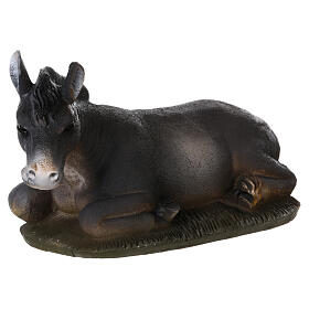 STOCK Burro sentado olhando para a esquerda resina presépio 50 cm