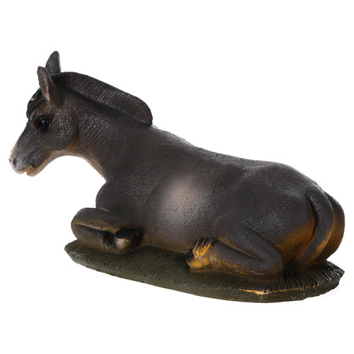 STOCK Burro sentado olhando para a esquerda resina presépio 50 cm 3