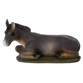 STOCK Burro sentado de resina para presépio de 50 cm