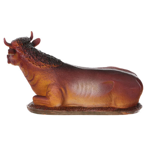 STOCK Ox lying down looking on the right, 50 cm resin Nativity Scene 4