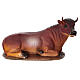 STOCK Ox lying down looking on the right, 50 cm resin Nativity Scene s1