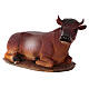 STOCK Ox lying down looking on the right, 50 cm resin Nativity Scene s2