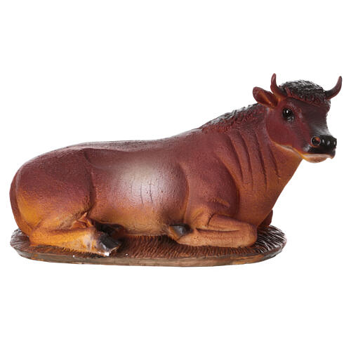 STOCK Bue seduto che guarda verso destra resina presepe 50 cm 1