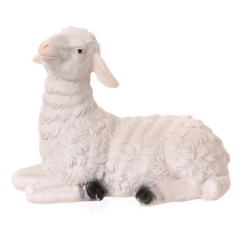 STOCK Sheep lying down for Nativity Scene of 30 cm, painted resin 1