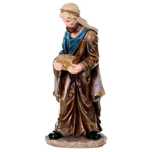 STOCK Wise Man with box of gold for resin Nativity Scene of 50 cm 3