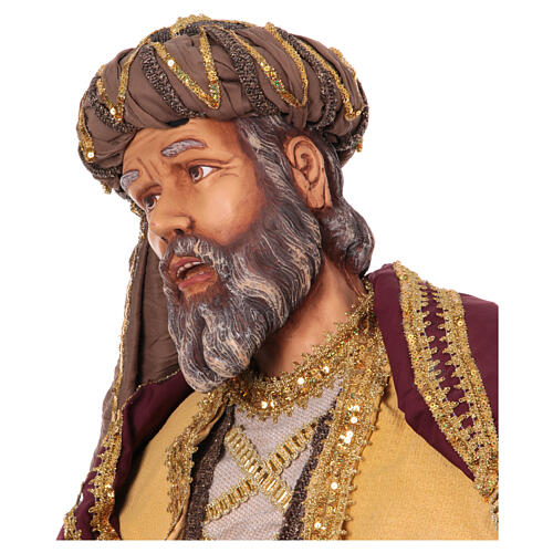 Wise Men set for life-size Nativity Scene, 3 resin and fabric statues of 170 cm 2
