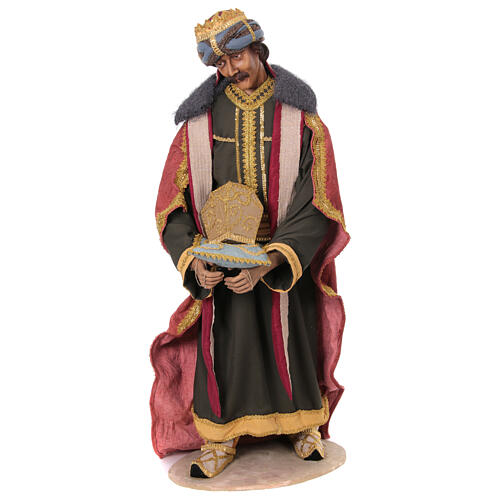 Wise Men set for life-size Nativity Scene, 3 resin and fabric statues of 170 cm 5