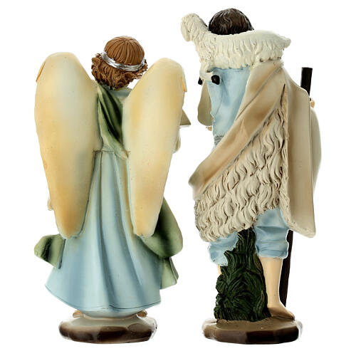 Resin Nativity Scene of 11 figurines with Wise Men and angel of 20 cm 6