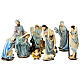Resin Nativity Scene of 11 figurines with Wise Men and angel of 20 cm s1