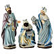 Kit crèche 11 pcs résine Nativité Rois Mages et ange 20 cm s3