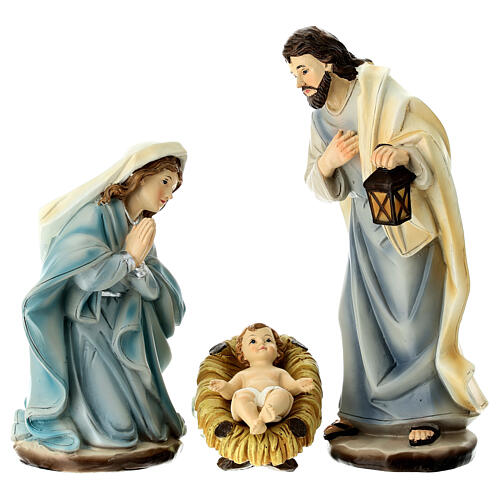 Complete Nativity Scene 11 pcs resin Wise Men and angel 20 cm 2