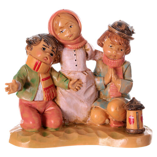 Kinder mit Laterne, Krippenfigur, PVC, Fontanini, 12 cm 1