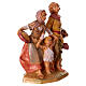 Estatua pastores con niños con linterna Fontanini belén 12 cm s3