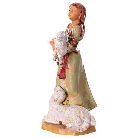 Pastuszka z dwiema owcami, Fontanini, figurka pvc szopka 12 cm