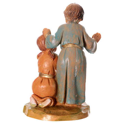 Pastuszkowie dziewczynka i chłopiec, Fontanini,figurka z pvc do szopki 12 cm 4
