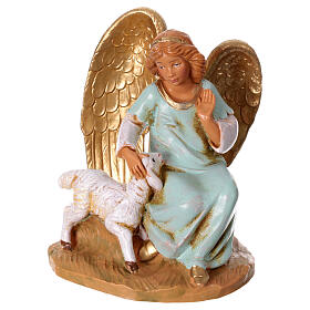 Anioł z owcą, Fontanini, PVC, do szopki 12 cm