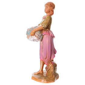 Waschfrau, Krippenfigur, PVC, Fontanini, 12 cm
