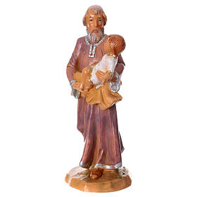 Estatueta profeta Isaque com menino no colo presépio Fontanini 12 cm Ed. limitada
