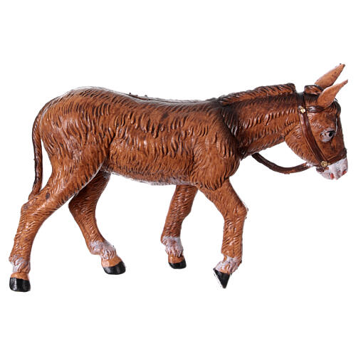 Estatueta burro de pé presépio Fontanini 12 cm PVC 1